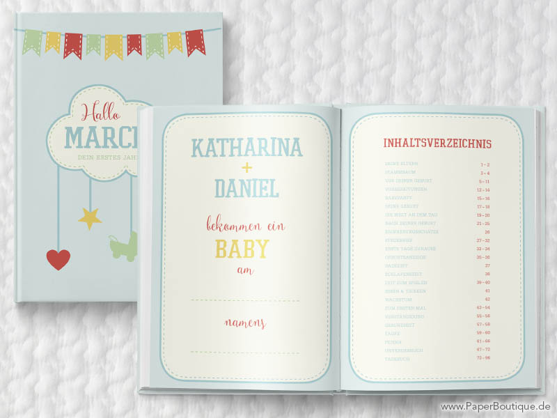 Babytagebuch personalisiert