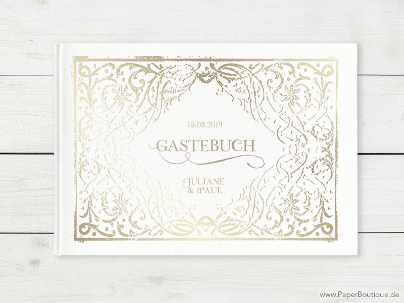 Gästebuch in gold mit Hardcover