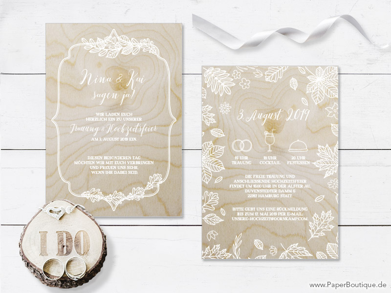 Edle Hochzeitskarten mit Umschlag Einladung zur Hochzeit Karten Hochzeitskarte 